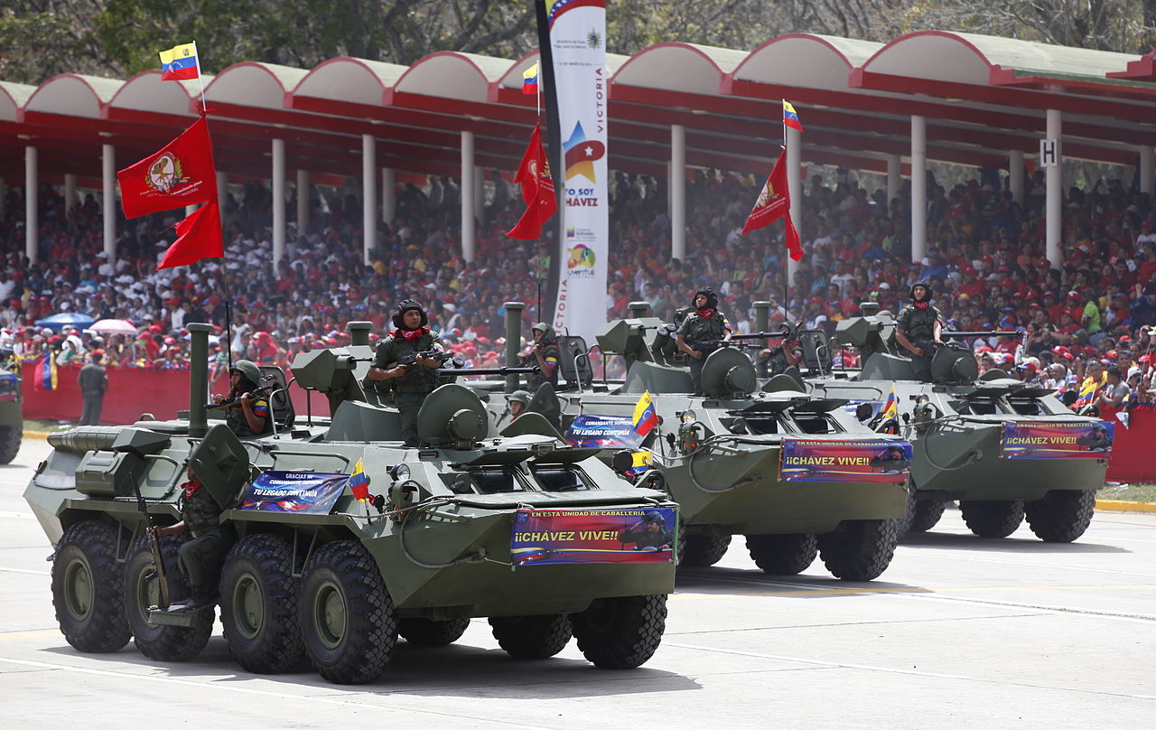 Venezuelan tanks during a military parade.